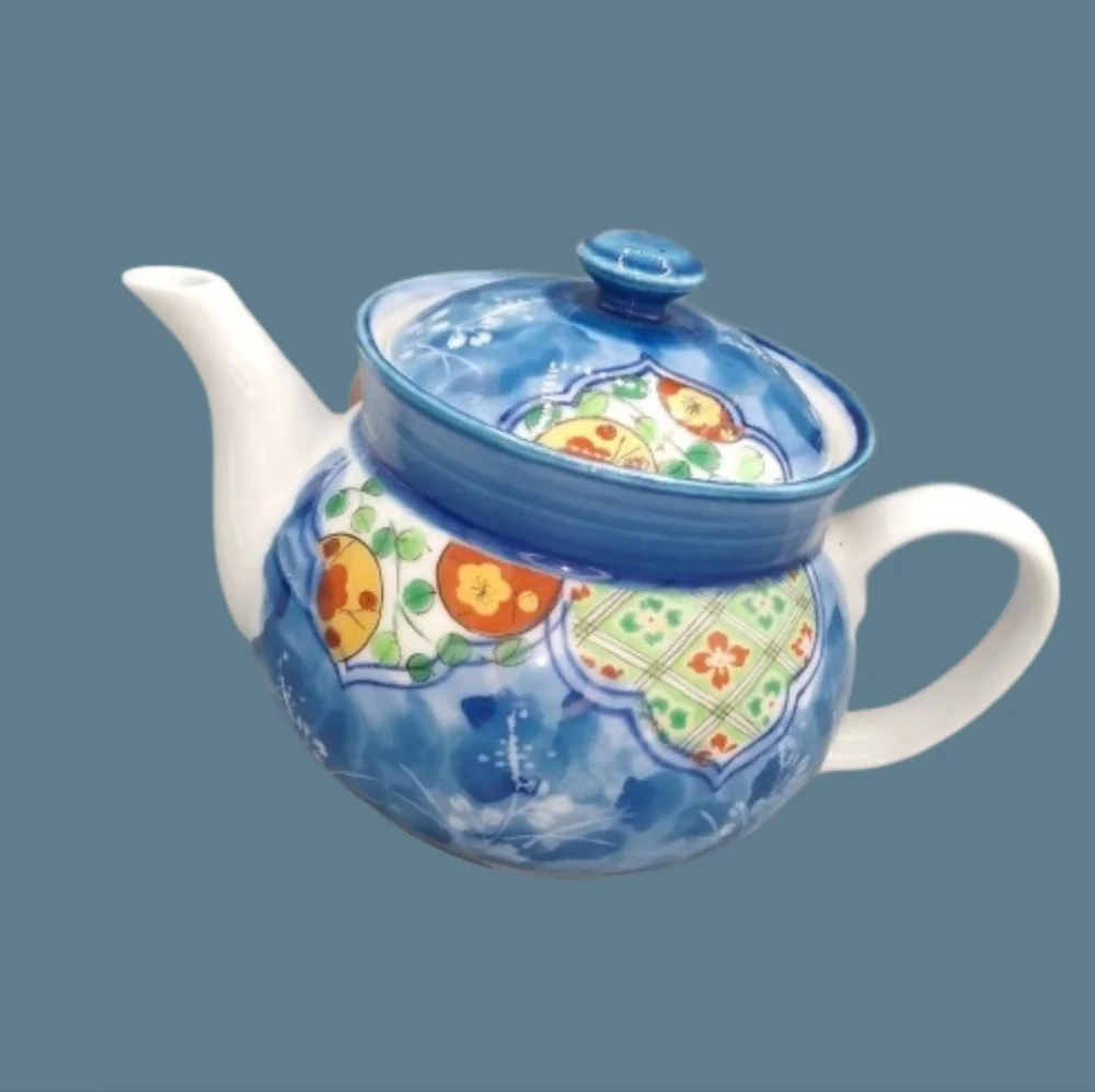 Tea for One Individual Single Serve Porcelain Teapot Midcentury Japan Vintage